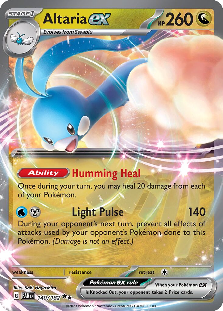 Altaria ex 140/182 — Paradox Rift (English Pokémon TCG card)