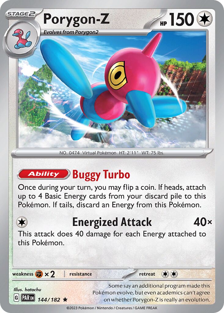 Porygon-Z 144/182 — Paradox Rift (English Pokémon TCG card)