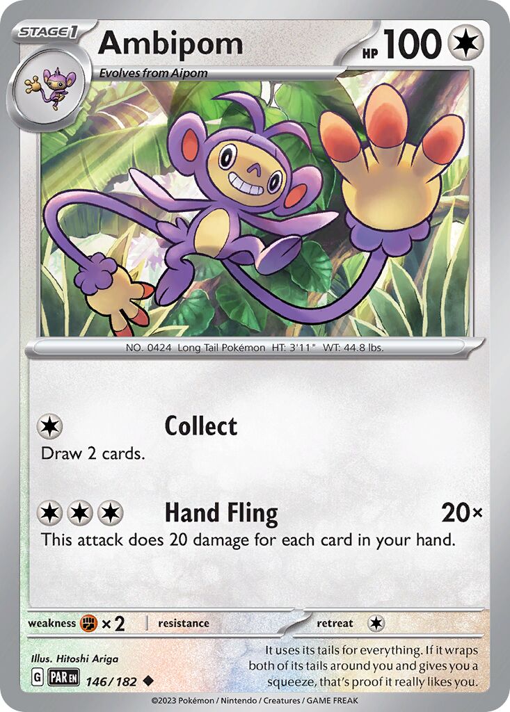 Ambipom 146/182 — Paradox Rift (English Pokémon TCG card)