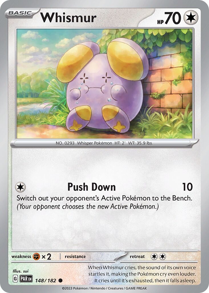 Whismur 148/182 — Paradox Rift (English Pokémon TCG card)