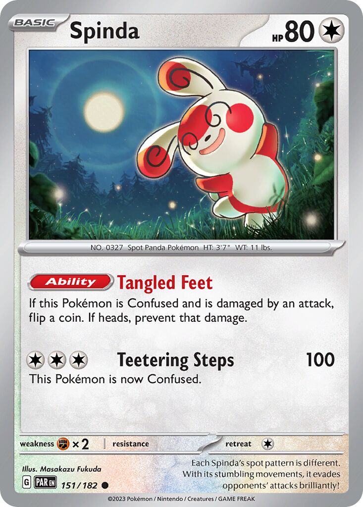 Spinda 151/182 — Paradox Rift (English Pokémon TCG card)