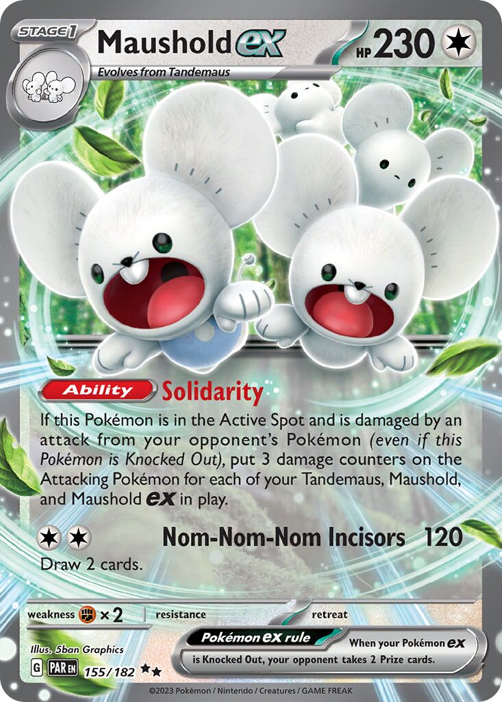 Maushold ex 155/182 — Paradox Rift (English Pokémon TCG card)