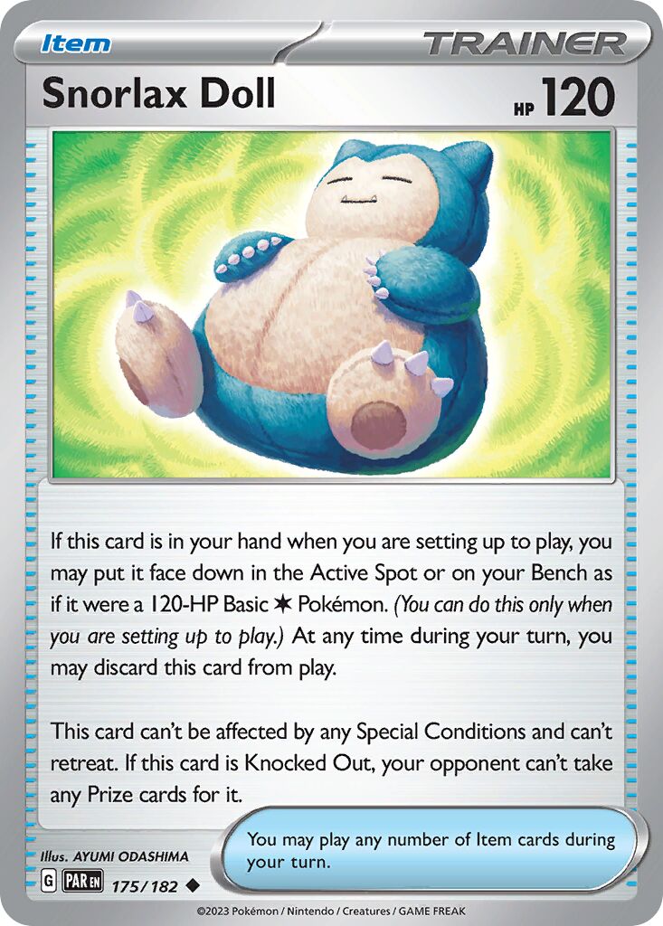 Snorlax Doll 175/182 — Paradox Rift (English Pokémon TCG card)