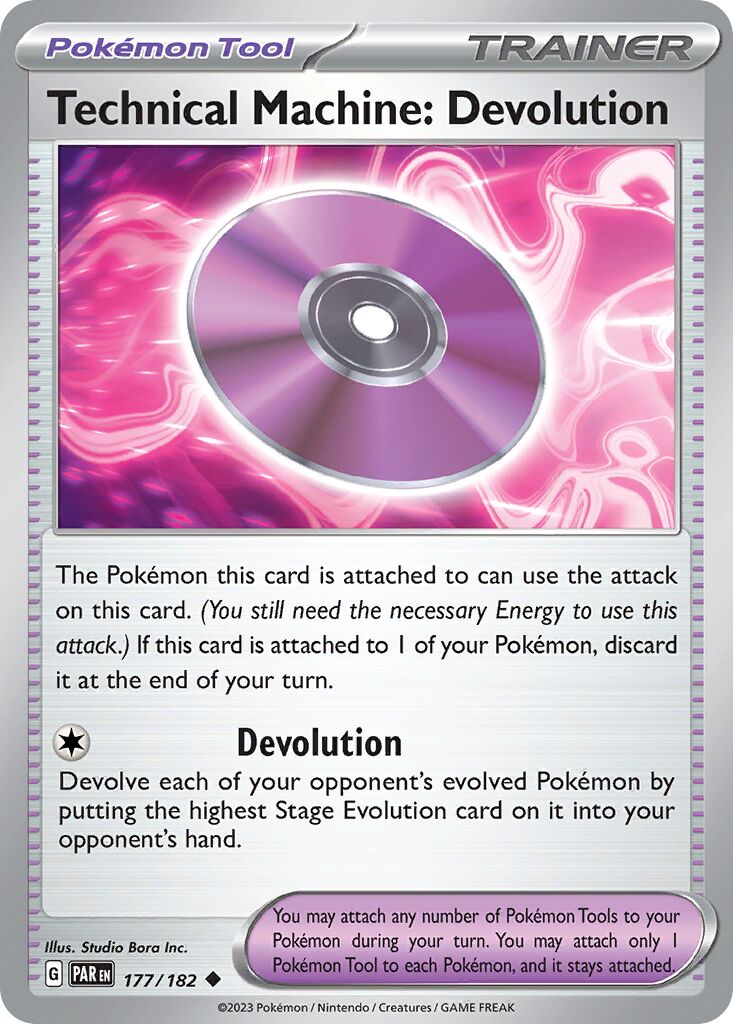 Technical Machine: Devolution 177/182 — Paradox Rift (English Pokémon TCG card)