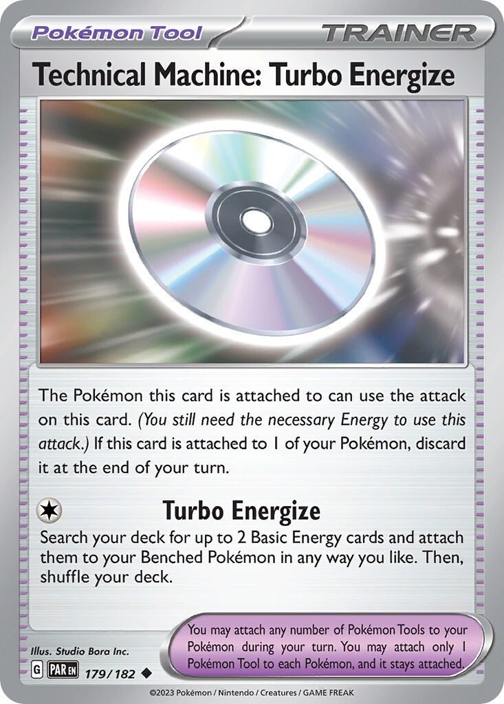 Technical Machine: Turbo Energize 179/182 — Paradox Rift (English Pokémon TCG card)