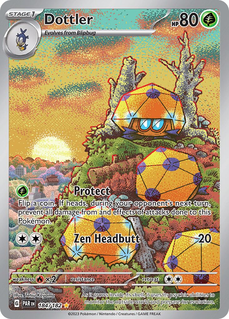Dottler 184/182 — Paradox Rift (English Pokémon TCG card)