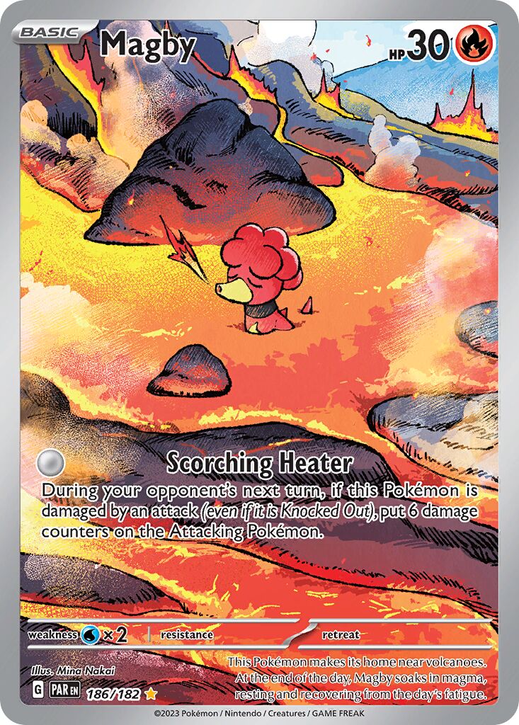 Magby 186/182 — Paradox Rift (English Pokémon TCG card)