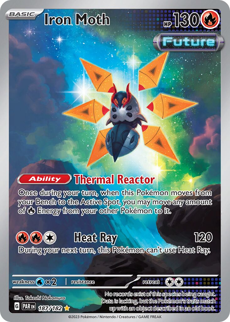 Iron Moth 187/182 — Paradox Rift (English Pokémon TCG card)