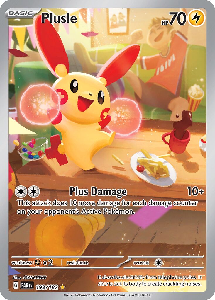 Plusle 193/182 — Paradox Rift (English Pokémon TCG card)
