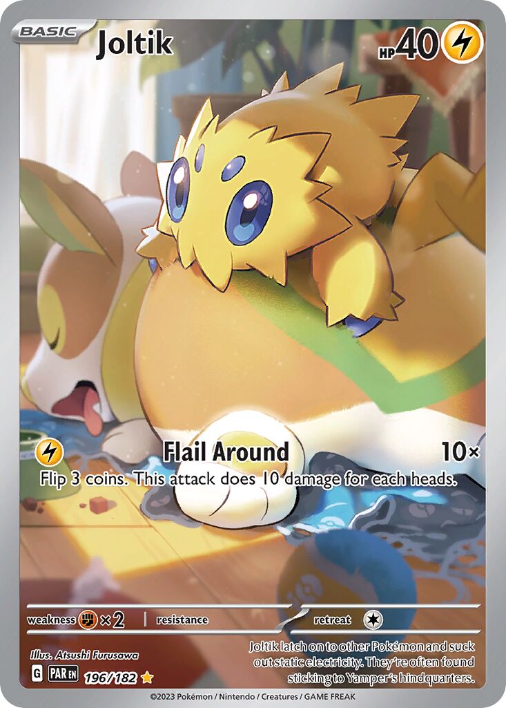 Joltik 196/182 — Paradox Rift (English Pokémon TCG card)