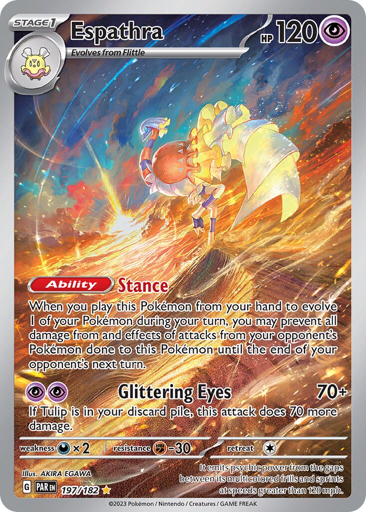 Espathra 197/182 — Paradox Rift (English Pokémon TCG card)