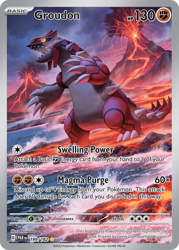 Groudon 199/182 — Paradox Rift (English Pokémon TCG card)