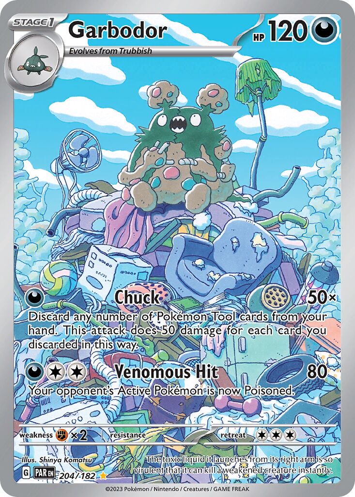 Garbodor 204/182 — Paradox Rift (English Pokémon TCG card)