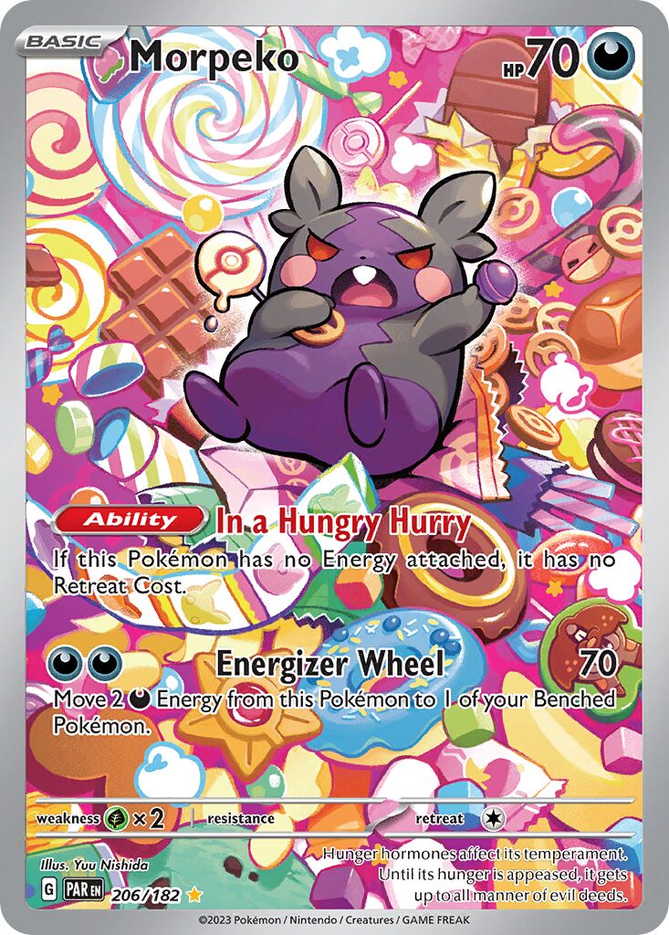 Morpeko 206/182 — Paradox Rift (English Pokémon TCG card)