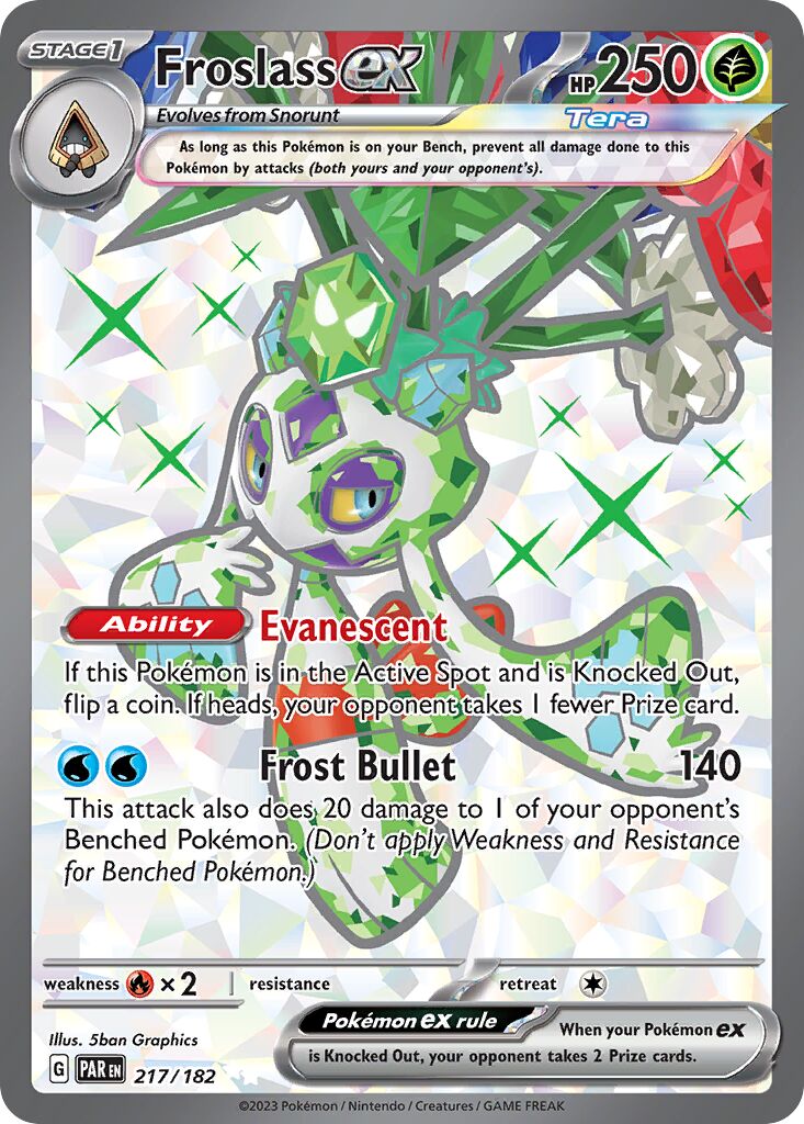 Froslass ex 217/182 — Paradox Rift (English Pokémon TCG card)