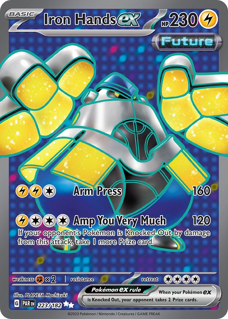 Iron Hands ex 223/182 — Paradox Rift (English Pokémon TCG card)