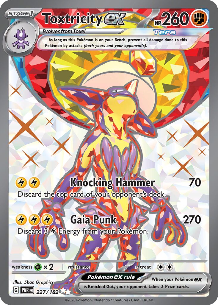 Toxtricity ex 227/182 — Paradox Rift (English Pokémon TCG card)
