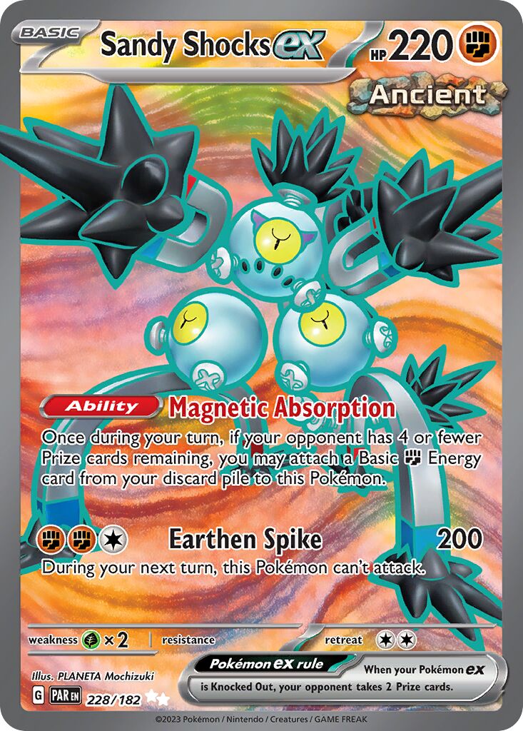 Sandy Shocks ex 228/182 — Paradox Rift (English Pokémon TCG card)