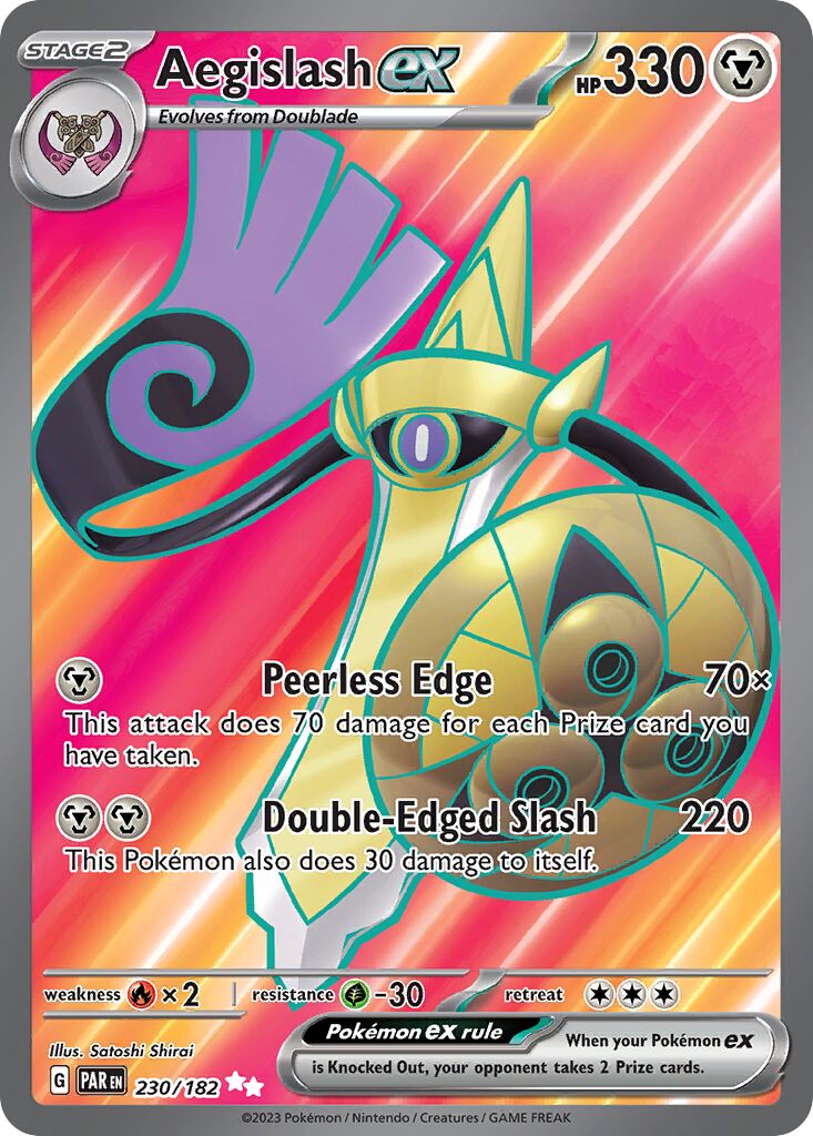 Aegislash ex 230/182 — Paradox Rift (English Pokémon TCG card)