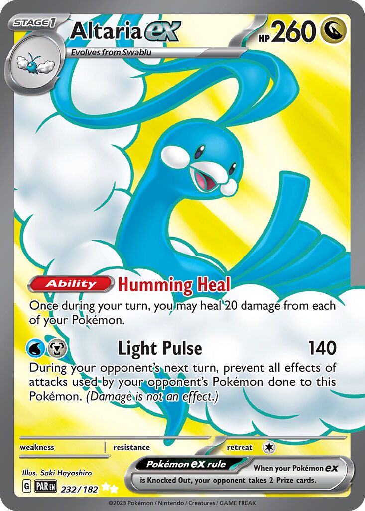 Altaria ex 232/182 — Paradox Rift (English Pokémon TCG card)