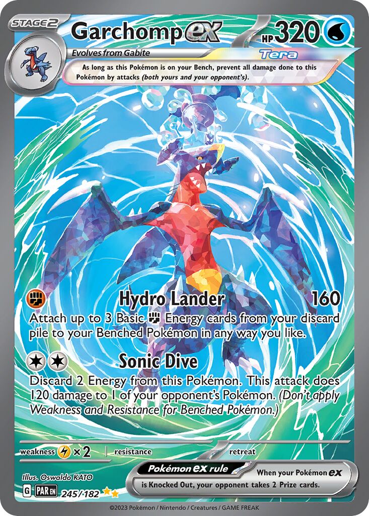 Garchomp ex 245/182 — Paradox Rift (English Pokémon TCG card)