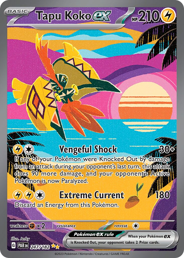 Tapu Koko ex 247/182 — Paradox Rift (English Pokémon TCG card)