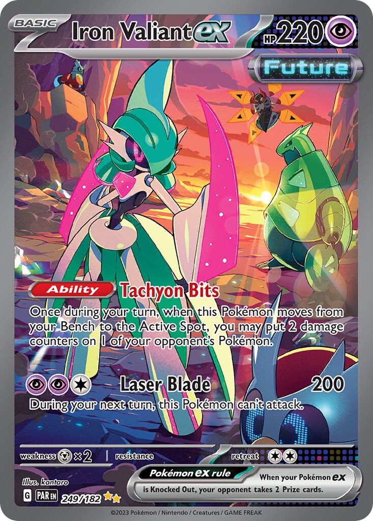 Iron Valiant ex 249/182 — Paradox Rift (English Pokémon TCG card)