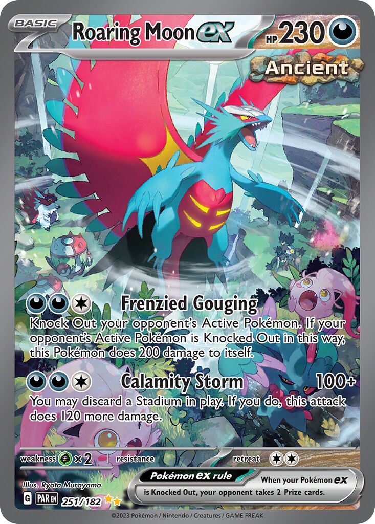 Roaring Moon ex 251/182 — Paradox Rift (English Pokémon TCG card)