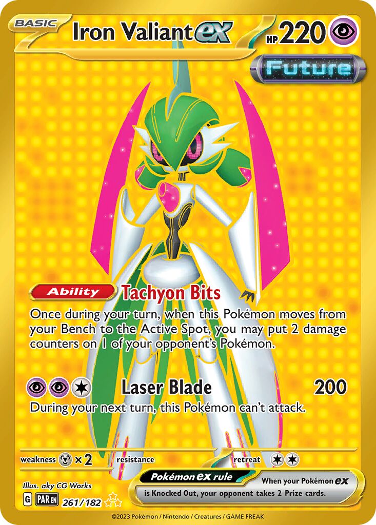 Iron Valiant ex 261/182 — Paradox Rift (English Pokémon TCG card)