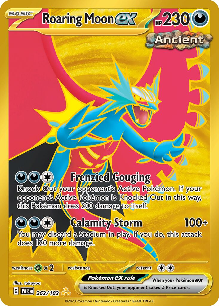 Roaring Moon ex 262/182 — Paradox Rift (English Pokémon TCG card)
