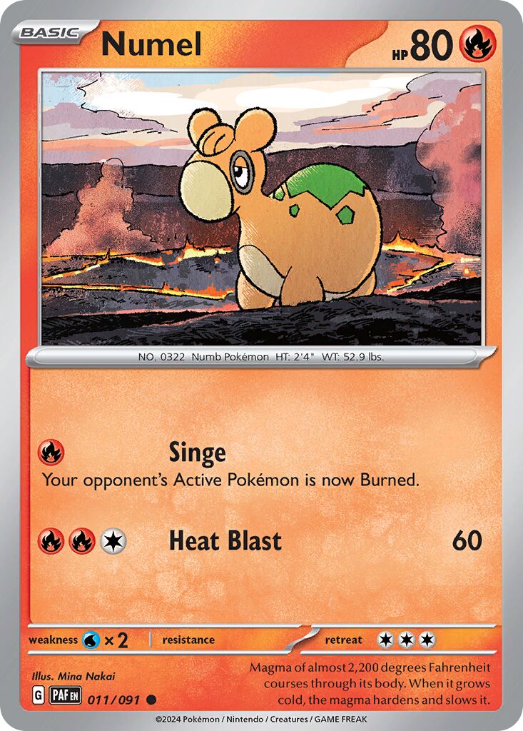 Numel 011/91 — Paldean Fates (English Pokémon TCG card)