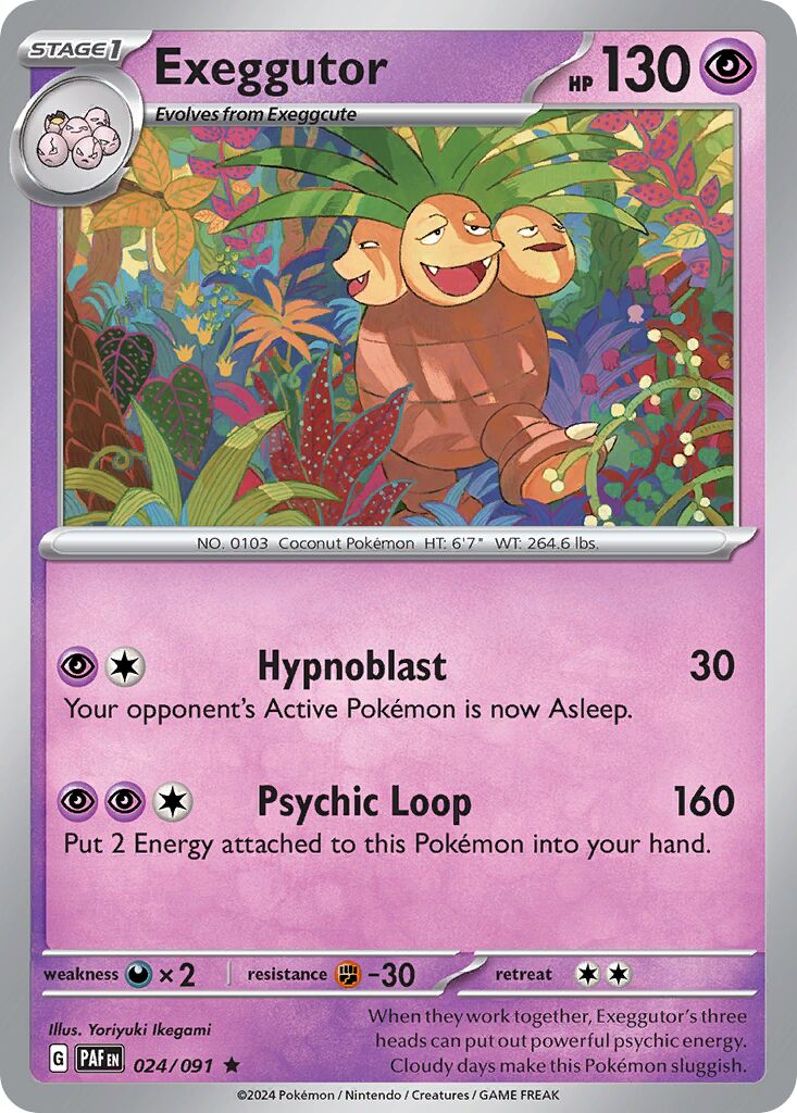 Exeggutor 024/91 — Paldean Fates (English Pokémon TCG card)