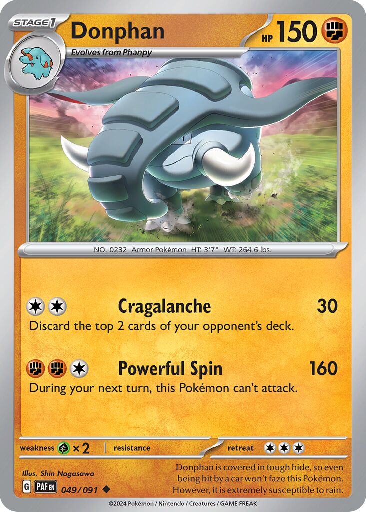 Donphan 049/91 — Paldean Fates (English Pokémon TCG card)