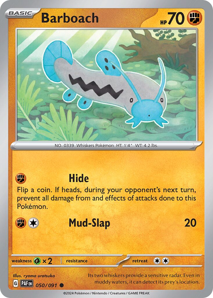 Barboach 050/91 — Paldean Fates (English Pokémon TCG card)