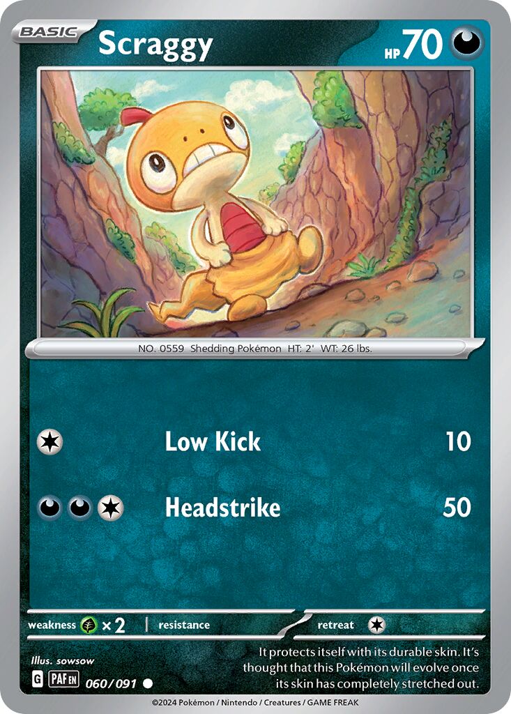 Scraggy 060/91 — Paldean Fates (English Pokémon TCG card)