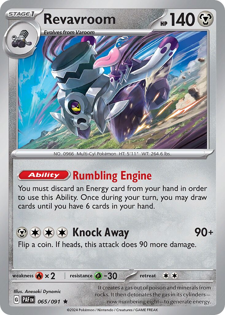 Revavroom 065/91 — Paldean Fates (English Pokémon TCG card)