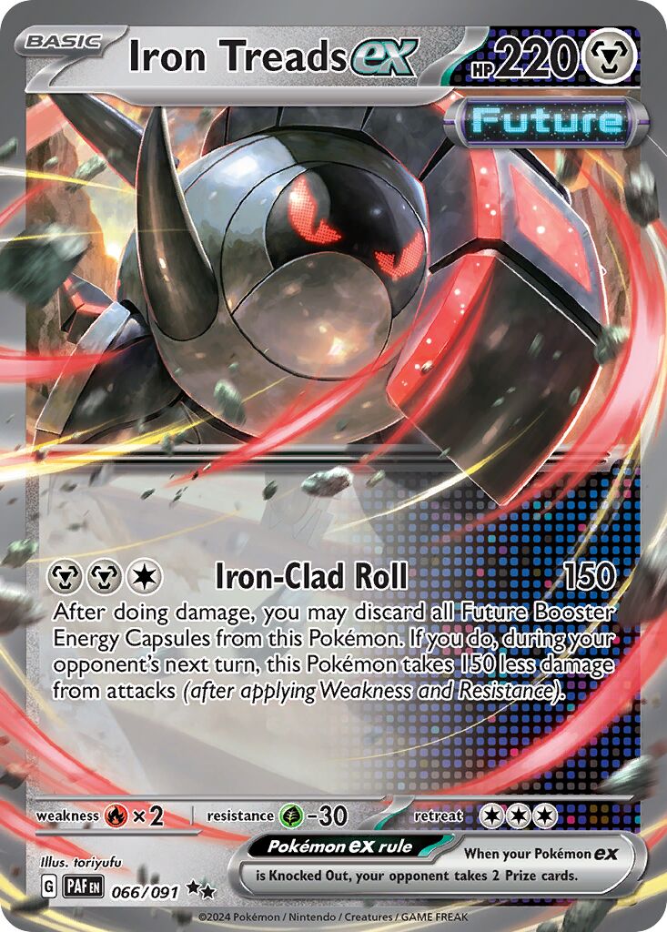Iron Treads ex 066/91 — Paldean Fates (English Pokémon TCG card)