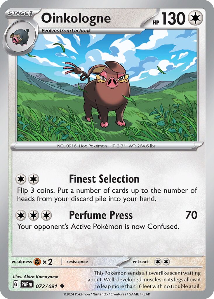 Oinkologne 072/91 — Paldean Fates (English Pokémon TCG card)