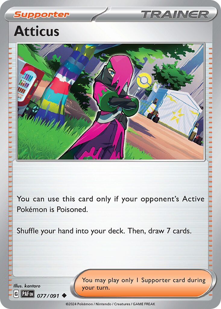 Atticus 077/91 — Paldean Fates (English Pokémon TCG card)