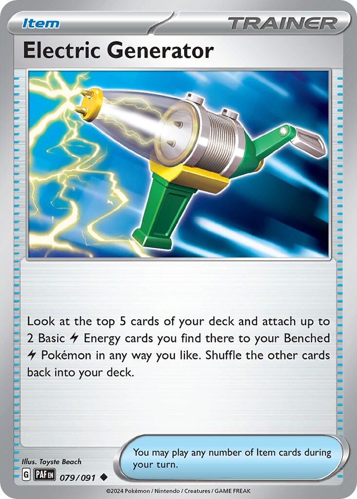 Electric Generator 079/91 — Paldean Fates (English Pokémon TCG card)