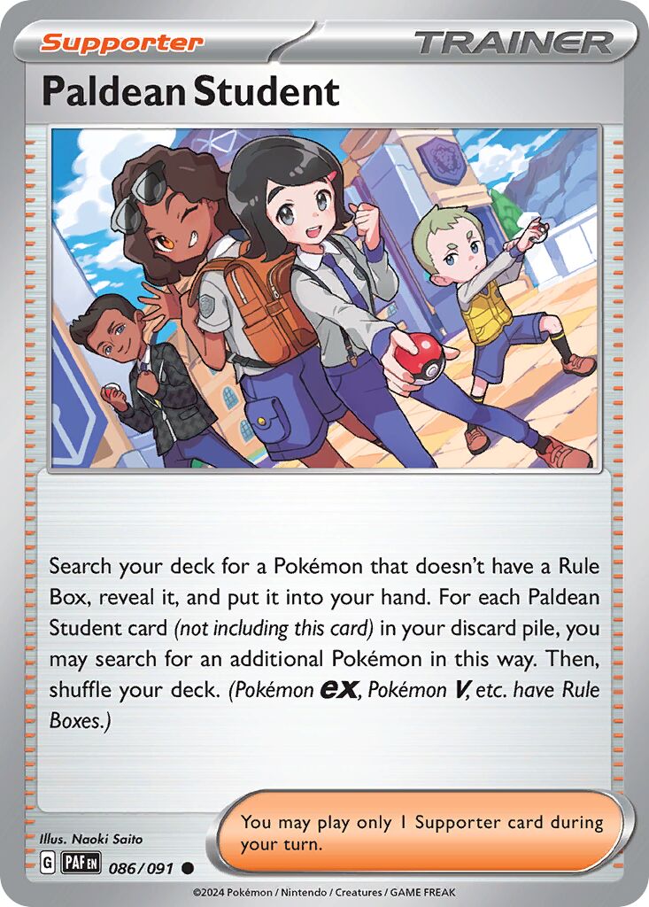Paldean Student 086/91 — Paldean Fates (English Pokémon TCG card)