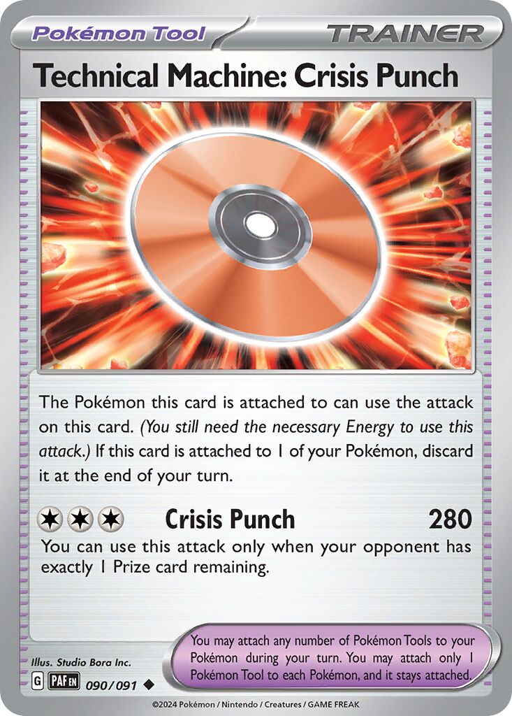 Technical Machine: Crisis Punch 090/91 — Paldean Fates (English Pokémon TCG card)