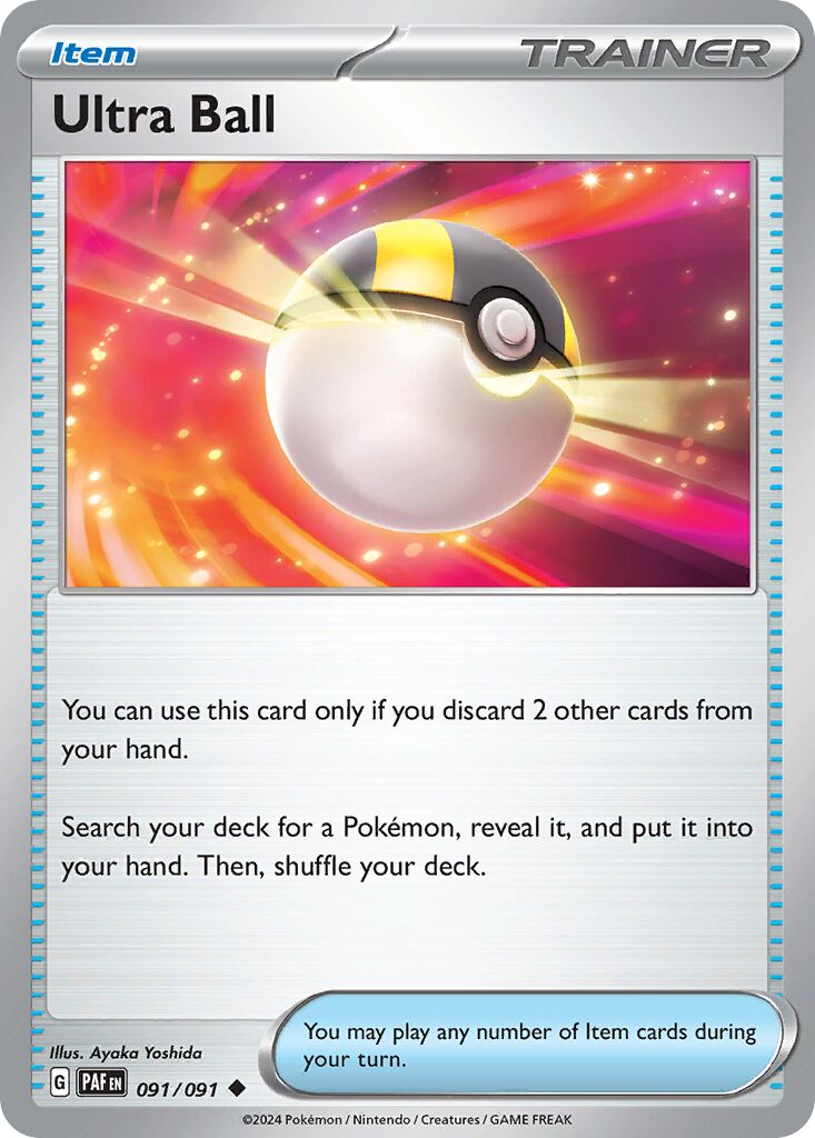 Ultra Ball 091/91 — Paldean Fates (English Pokémon TCG card)