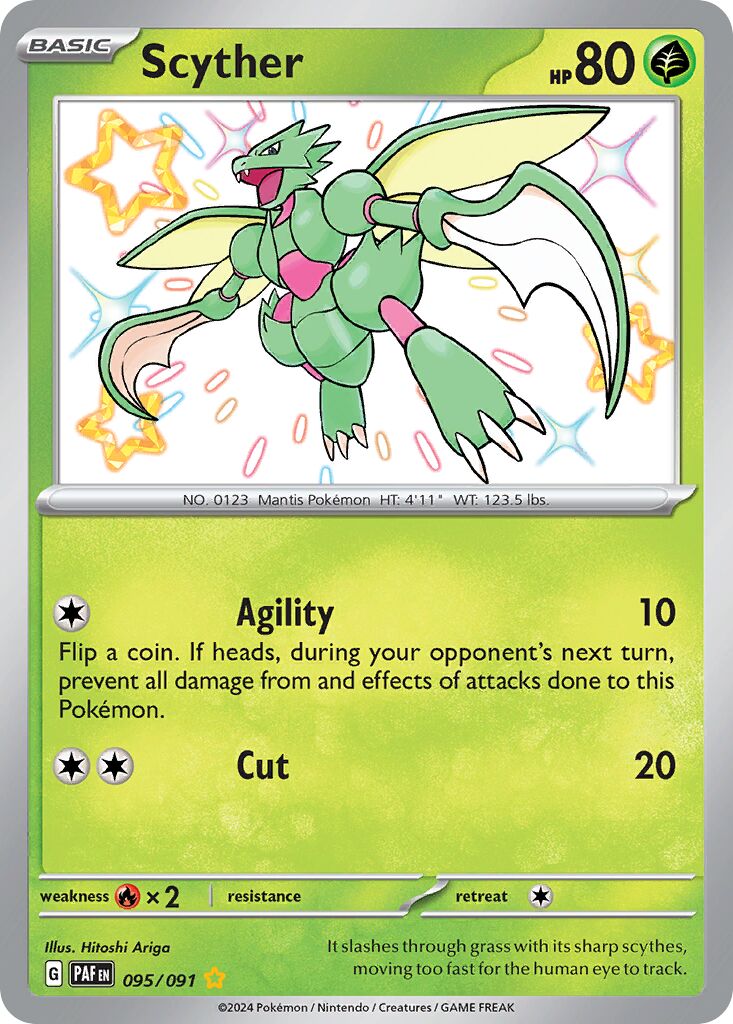 Scyther 095/91 — Paldean Fates (English Pokémon TCG card)