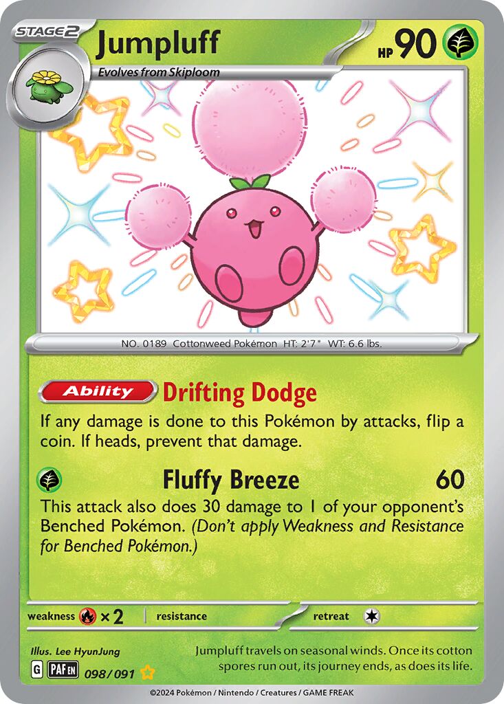 Jumpluff 098/91 — Paldean Fates (English Pokémon TCG card)