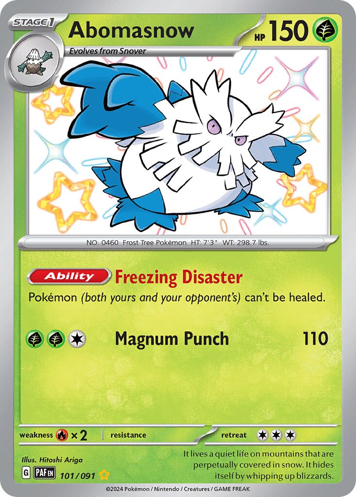 Abomasnow 101/91 — Paldean Fates (English Pokémon TCG card)