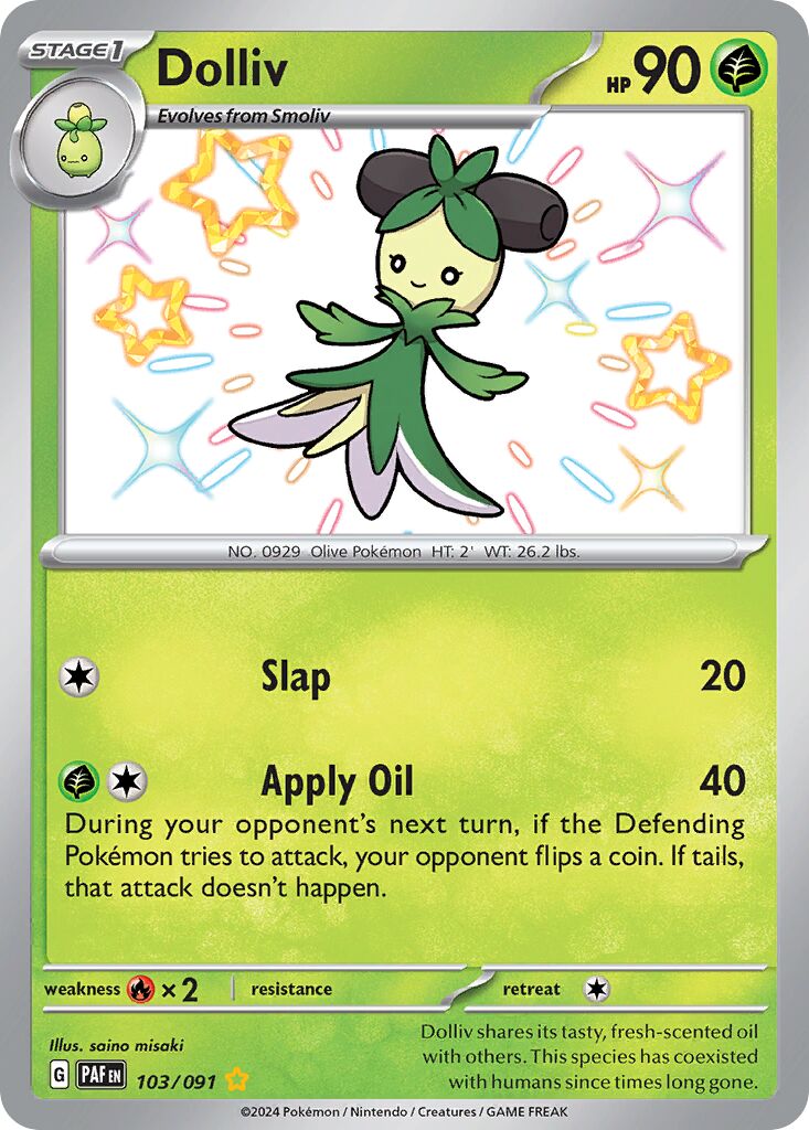 Dolliv 103/91 — Paldean Fates (English Pokémon TCG card)