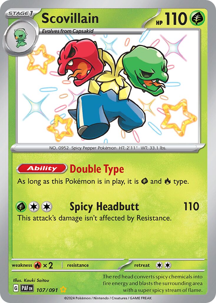 Scovillain 107/91 — Paldean Fates (English Pokémon TCG card)