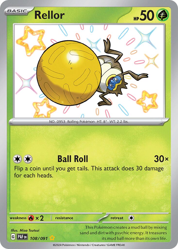 Rellor 108/91 — Paldean Fates (English Pokémon TCG card)