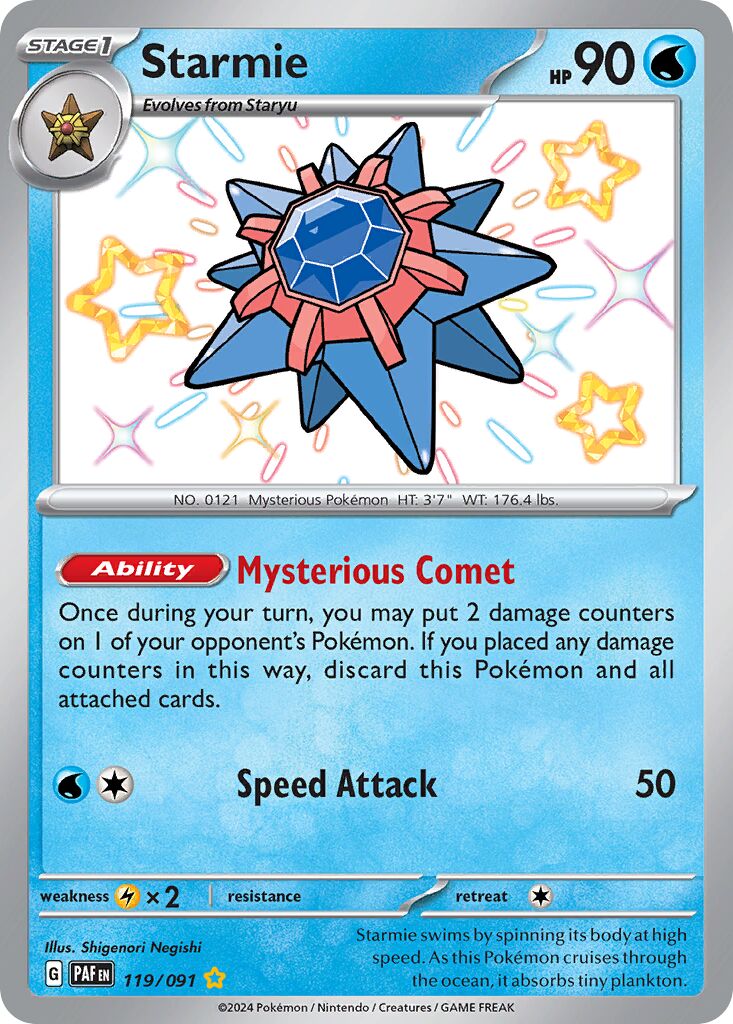 Starmie 119/91 — Paldean Fates (English Pokémon TCG card)